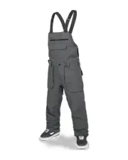 Volcom Roan Bib Overall Men's Snow Pants, Charcoal, Small