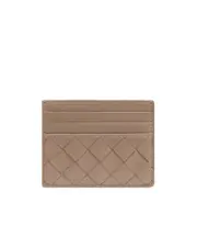 Bottega Veneta Intrecciato Open Top Card Case One size brown