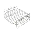 1*Air Fryer Double Layer Stainless Steel Household Oven Accessories Silver