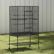 Bird Cage Pet Cages Aviary 137CM Large Travel Stand Budgie Parrot Toys