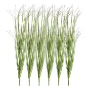 12Pcs Artificial Grass Plants, 20.5" Plastic Fake Wheat Grass Greenery, Red