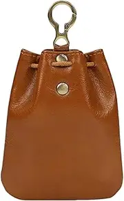 [ノーブランド品] Leather Coin Purse Pouch Coin Purse Keychain - Keychain Retro Drawstring Purse Keychain Coin Organizer - Dice Bag Belt Pouch Costume Accessories for Men Women, brown, 説明を参照してください