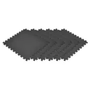 Norsk Interlocking Tiles Shock Absorbent Foam Indoor Black (Covers-192-Sq.-Ft.)