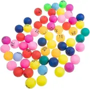 Abaodam 90pcs Mini Plastic Raffle Balls 1-90 Numbered Balls for Bingo Games for Parties