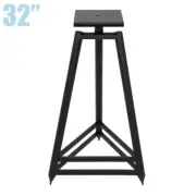 32" Speaker Stand with Adjustable Spikes For Bookshelf Speakers Easel Style