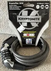 Kryptonite Kryptoflex 1018 Combo Cable Bicycle Bike Stroller Wagon Lock - New