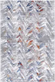 Malo Oskar Geometric In Grey & Multicolour Rug