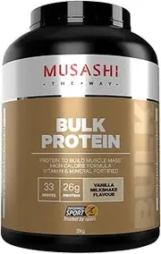 Musashi Vanilla Flavour Bulk Protein Powder 2 Kg