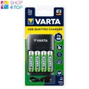 VARTA CHARGER USB QUATTRO FOR AA AAA BATTERIES 4 RECHARGE BATTERIES 2100mAh NEW
