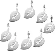 Antallcky 8Pcs Tablecloth Weights Pendant, Stainless Steel Tablecloth Clip Leaves Shaped Metal for Dinner Table, Windproof Table Cover Holder for Home Wedding Party Indoor Outdoor Camping Picnic