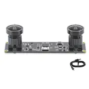 Synchronous 3D Stereo VR USB Camera 3840X1080P 4MP 60Fps Mini USB Dual Camera Module with 130 Degree Wide Angle Lens Black