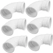 BESTOYARD 6pcs PVC Elbow Pipe Fittings Right Angle Connector for Water Pipe Systems Reliable PVC Material for Plumbing and DIY Projects Stylish Design for Home Use