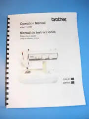 Brother VX - 1120 Sewing Machine Instruction Manual - Printed