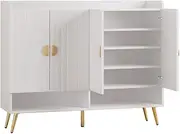 [Artiss] Shoe Rack Storage Cabinet Adjustable Shelf 5-Tier 30 Pairs White