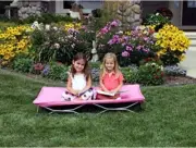 My Cot Portable Toddler Bed, Includes Fitted Sheet and Travel Case, Pink, 6 P...