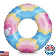 FUNBOY Giant Inflatable Mermaid Shells Tube Float, Donut Style Pool Float, Lu