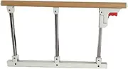 Bed Rail, Fall Prevention Bed Rail, Foldable Portable Bed Safety Rail for Elderly Hospital Metal Handle Bumper Handle Metal Anti Fall Guard Rails for Medical Hospital Home Care (B)