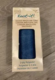 Knot It Waxed Poly Cord 144meters for jewelry macrame - Sky Blue