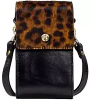 Patricia Nash, Rivalta Crossbody Bag Leather New in package, leopard haircalf
