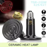 75-200W Ceramic Infrared Light Heat Emitter Lamp Reptile Brooder Incubator Bulb