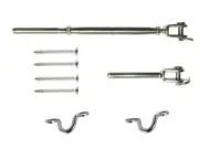 Stainless Steel Rope Wire Balustrade Kit DIY Jaw/Swage Fork Turnbuckle - 10 Pack