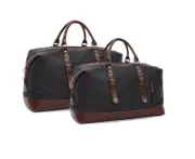 ZUOLUNDUO Carry on Luggage Bags Men Canvas leather bag Travel handbag Travel Tote Large capacity Duffel Bags men luggage handbag