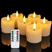 Flameless Votive Candles with Timer Remote, 2" x 2" Real Wax, 300+ Hour