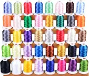 60WT Sewing Embroidery Machine Thread Kit - 40 Colors 1100 Yards Spool for Br...
