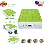 Plush Full Size Inflatable Air Mattress with Safety Edge - Compact & Lightweight