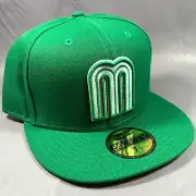 New Era México WBC 59Fifty Fitted Hat Cap Green Size 7 1/2