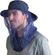 Fishing Hat Sun Protection Hat Head Net for Outdoors Bucket Hat with Hidden Net Mesh