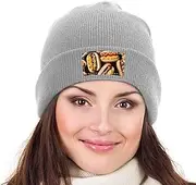 [FZQVSGW] Slouchy Knit Beanie Hat for Men Women Fun Food Hot Dogs Winter Warm Soft Knit Cap Knit Cuffed Beanie