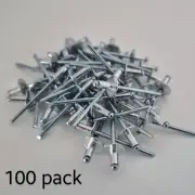 Large Flange Pop Rivets, 73 ASL 44 Aluminium 3.2mm x 10mm, Steel Stem, 100pk