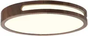 Walnut Lamp Body Flush Mount Ceiling Light,Japanese Minimalist Ceiling Lamp,6000K Ultra-Cold White Light Ceiling Light,Study Balcony Close to Ceiling Light Fixtures