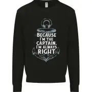 Sailing Captain Narrow Boat Barge Sailor Kids Sweatshirt Jumper