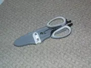NEW SABATIER 10-in-1 MULTI-PURPOSE SCISSORS & SHARPENING SHEATH - GRAY - FRE SHP