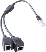 High Speed 45 Ethernet Splitter Networking Cable 1 Male to 2 Female Ports Connector Ethernet Splitter Cat5 CAT6