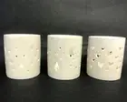1pc Christmas Ceramic White Candle Holder Xmas Table Decor Tree Star Heart