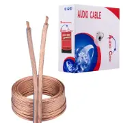 250FT Audio Speaker Cable 14 AWG 14/2 Car Home Wire Transparent Clear