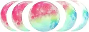 Wall Sticker Decal 5pcs / Set Glowing Dark Luminous Moon Children Room Wall Stickers Decoration Set for Home Living Room Bedroom Decor(A)