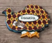 Mackenzie Childs Turkey Argyle Trivet Terracotta Made In Aurora