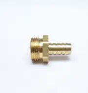 Brass 1/2" Hose ID to 3/4" GHT Male Garden Hose Thread Straight Barb Fitting for