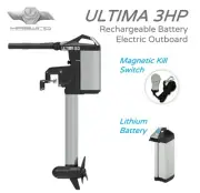 HASWING ULTIMA 3HP Electric Outboard, 63cm shaft,with 1200 WH Lithium Battery.