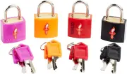 Korjo TSA Keyed 4-Pack Luggage Locks Perfect for Travel Included 4 Locks Black