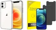 iPhone 12 Mini Bumper Case and Privacy Screen Protector Bundle