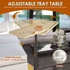 360° Rotatable Sofa Tray Table Height Adjustable Couch Side Table with CaFSw