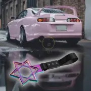 Neo Chrome 6 STAR JDM Ring Tsurikawa Subway Bus Car Handle Strap -Black Nylon X1