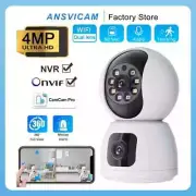 Dual Lens Surveillance Camera IP WIFI Smart Home Security Wireless Monitor 4MP