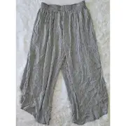 NWT Maurices Women's Blue Striped Layered Rayon Blend Pull On Pant. Size L