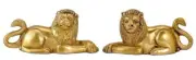 Brass Lion Idol for Maha Vastu Feng Shui Remedies for Home Decor Pack Of 2